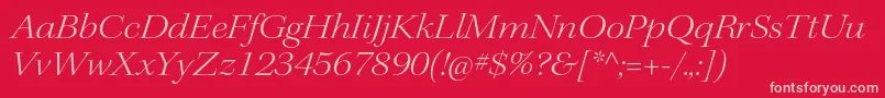 KeplerstdLightextitdisp Font – Pink Fonts on Red Background