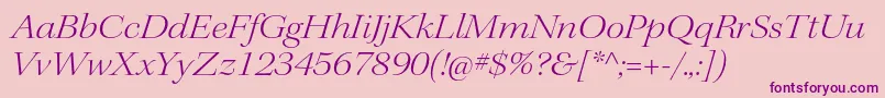 KeplerstdLightextitdisp Font – Purple Fonts on Pink Background