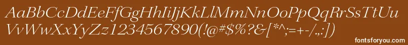 KeplerstdLightextitdisp Font – White Fonts on Brown Background