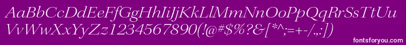 KeplerstdLightextitdisp Font – White Fonts on Purple Background