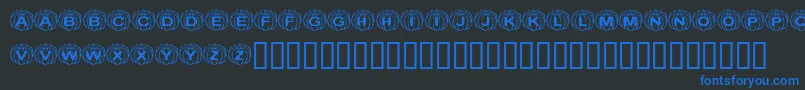 KrPerfectPumpkin Font – Blue Fonts on Black Background
