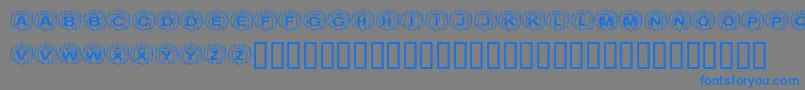 フォントKrPerfectPumpkin – 灰色の背景に青い文字