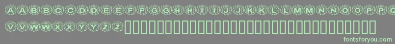 フォントKrPerfectPumpkin – 灰色の背景に緑のフォント