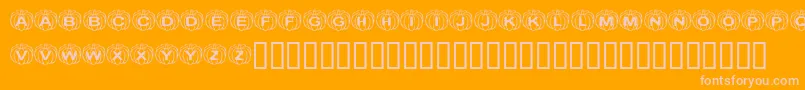 KrPerfectPumpkin Font – Pink Fonts on Orange Background