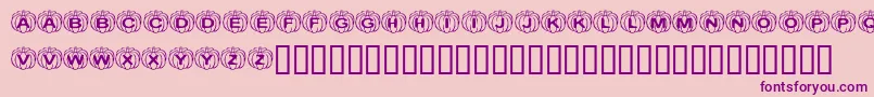 Saiba mais sobre a fonte KrPerfectPumpkin Fonte KrPerfectPumpkin – fontes roxas em um fundo rosa