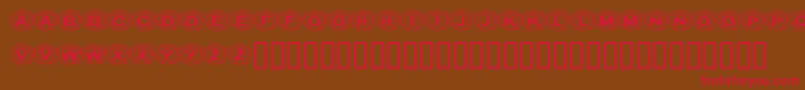 KrPerfectPumpkin Font – Red Fonts on Brown Background
