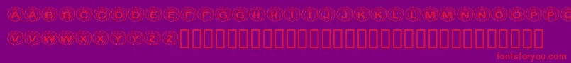 KrPerfectPumpkin Font – Red Fonts on Purple Background