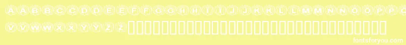 KrPerfectPumpkin Font – White Fonts on Yellow Background