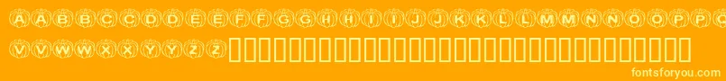 KrPerfectPumpkin Font – Yellow Fonts on Orange Background