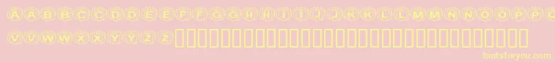 KrPerfectPumpkin Font – Yellow Fonts on Pink Background