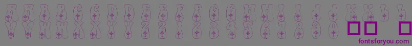 101CelticKnotDeco Font – Purple Fonts on Gray Background