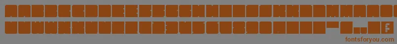 KasualBloks Font – Brown Fonts on Gray Background