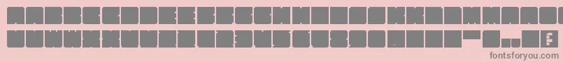 KasualBloks Font – Gray Fonts on Pink Background