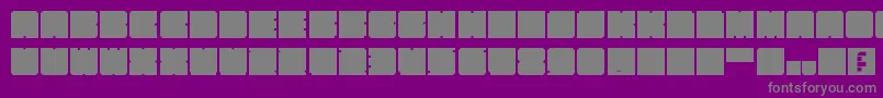 フォントKasualBloks – 紫の背景に灰色の文字