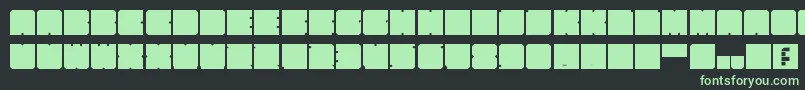 KasualBloks Font – Green Fonts on Black Background