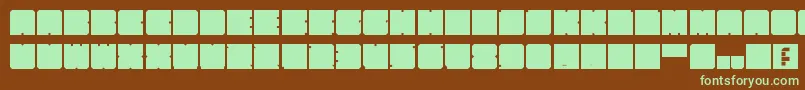 Шрифт KasualBloks – зелёные шрифты на коричневом фоне