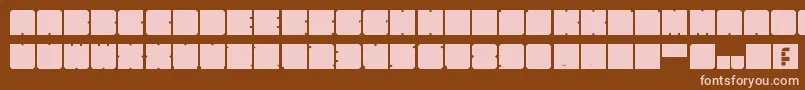 KasualBloks Font – Pink Fonts on Brown Background