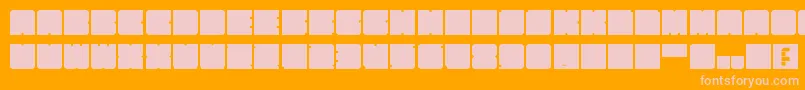 KasualBloks Font – Pink Fonts on Orange Background