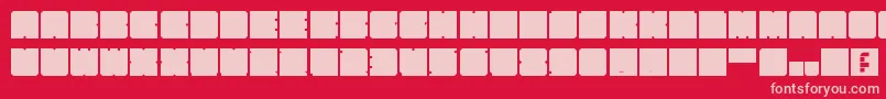 KasualBloks Font – Pink Fonts on Red Background
