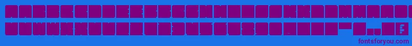 KasualBloks Font – Purple Fonts on Blue Background