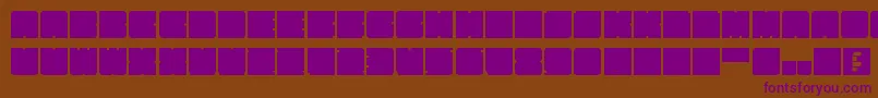 KasualBloks Font – Purple Fonts on Brown Background