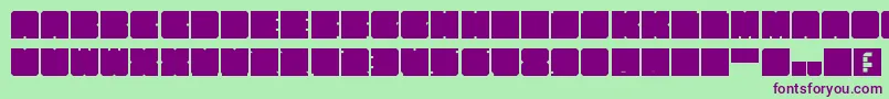 KasualBloks Font – Purple Fonts on Green Background