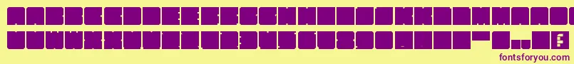 KasualBloks Font – Purple Fonts on Yellow Background