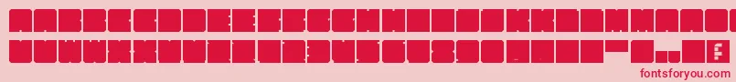 KasualBloks Font – Red Fonts on Pink Background