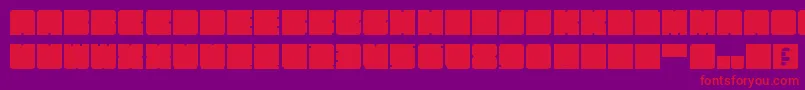 KasualBloks Font – Red Fonts on Purple Background