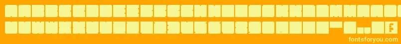 KasualBloks Font – Yellow Fonts on Orange Background