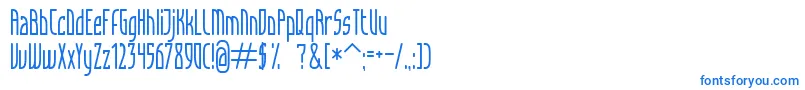 フォントArticulate – 白い背景に青い文字