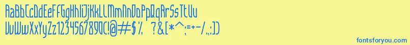 Articulate Font – Blue Fonts on Yellow Background