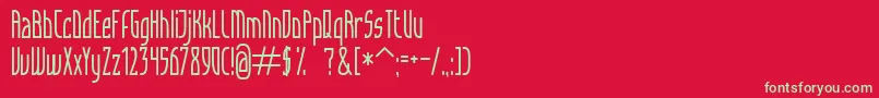 Articulate Font – Green Fonts on Red Background