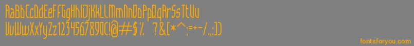 Articulate Font – Orange Fonts on Gray Background