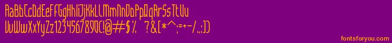 Articulate Font – Orange Fonts on Purple Background