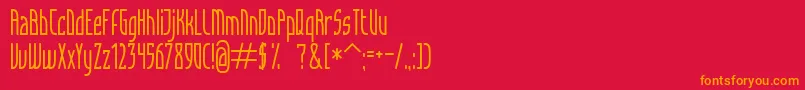 Articulate Font – Orange Fonts on Red Background