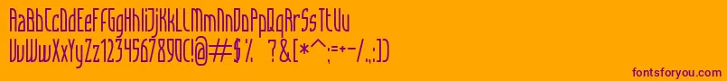 Articulate Font – Purple Fonts on Orange Background