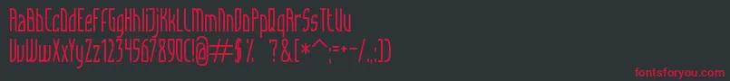 Articulate Font – Red Fonts on Black Background