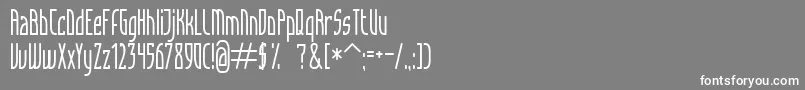 フォントArticulate – 灰色の背景に白い文字