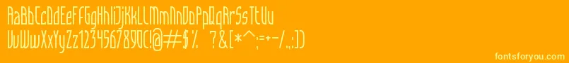 Articulate Font – Yellow Fonts on Orange Background