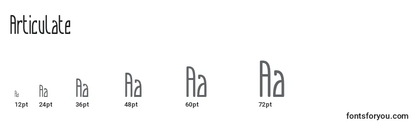 Articulate Font Sizes