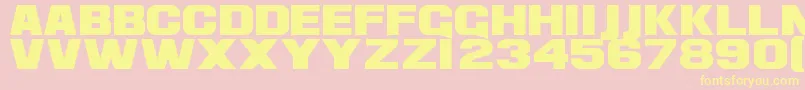 Ash Font – Yellow Fonts on Pink Background