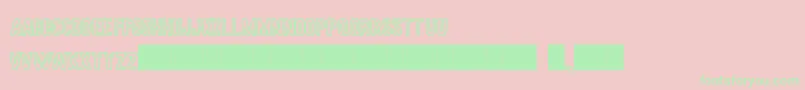 WhiteWoodHollow Font – Green Fonts on Pink Background