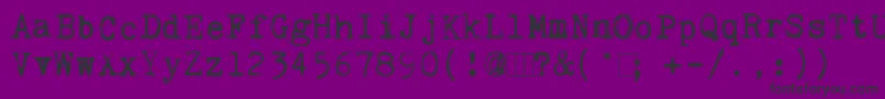 Police KingthingsTrypewriter – polices noires sur fond violet