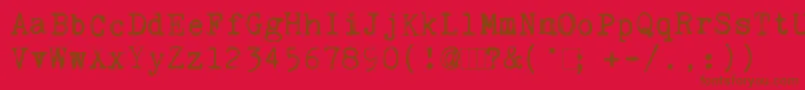 fuente KingthingsTrypewriter – Fuentes Marrones Sobre Fondo Rojo