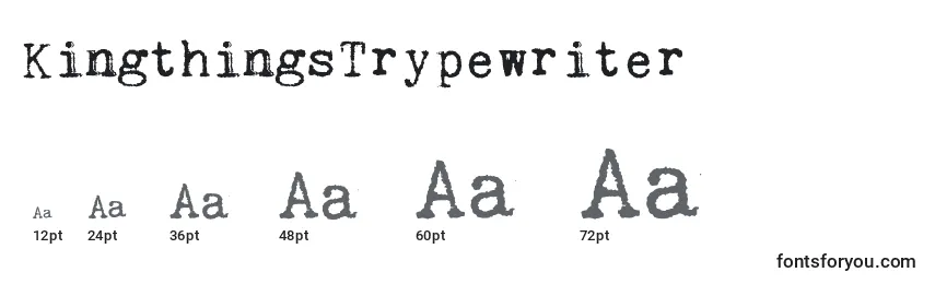 KingthingsTrypewriter Font Sizes