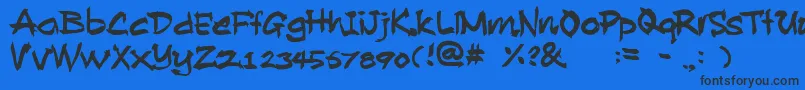 AllanRooster Font – Black Fonts on Blue Background