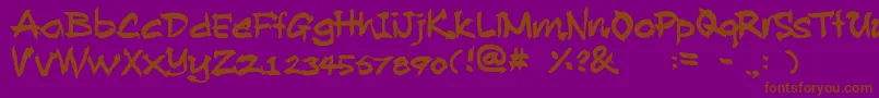 AllanRooster Font – Brown Fonts on Purple Background