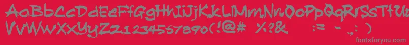 AllanRooster Font – Gray Fonts on Red Background