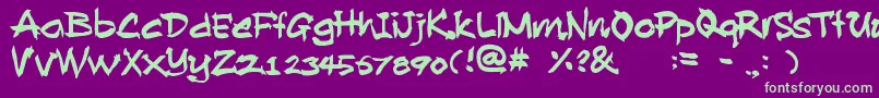 AllanRooster Font – Green Fonts on Purple Background